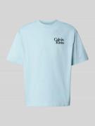 Calvin Klein Jeans T-Shirt mit Label-Stitching in Hellblau, Größe L