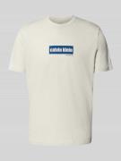 Calvin Klein Jeans T-Shirt mit Label-Print in Offwhite, Größe XS