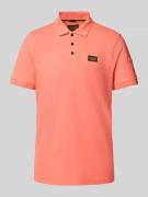 PME Legend Poloshirt mit Label-Detail in Koralle, Größe L