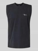 Pegador Tanktop mit Label-Stitching Modell 'Signar' in Black, Größe M