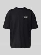 Pegador Oversized T-Shirt mit Label-Stitching Modell 'Hamker' in Black...