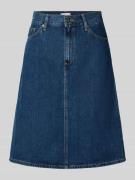 Tommy Hilfiger Straight Fit Jeansrock mit mittelhohem Bund in Marine M...