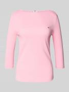 Tommy Hilfiger Slim Fit Langarmshirt aus reiner Baumwolle in Pink, Grö...