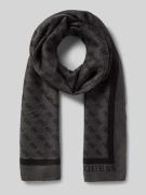 Guess Schal mit Logo-Muster Modell 'KATYA' in Black, Größe 1