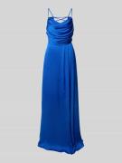 TROYDEN COLLECTION Abendkleid mit Wasserfall-Ausschnitt in Royal, Größ...