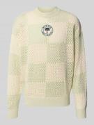 BLKVIS Strickpullover mit Lochmuster in Offwhite, Größe XL