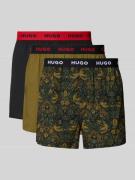 HUGO Boxershorts mit elastischem Logo-Bund im 3er-Pack in Khaki, Größe...