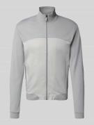 BOSS Regular Fit Sweatjacke aus Baumwoll-Mix in Hellgrau, Größe L