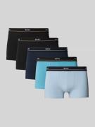 BOSS Regular Fit Trunks aus Baumwoll-Elasthan-Mix im 5er-Pack in Hellb...