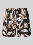 BOSS Regular Fit Badeshorts mit Mesheinsatz in Black, Größe XL