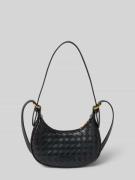 Seidenfelt Handtasche in Flecht-Optik Modell 'KINNA' in Black, Größe 1