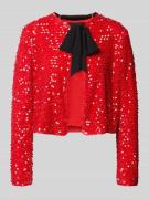 Marc Cain Regular Fit Blazer mit Pailletten und Schluppe in Rot, Größe...