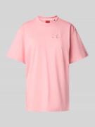 HUGO Relaxed Fit T-Shirt mit Label-Stitching und Rundhalsausschnitt in...