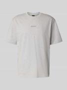 BOSS Green Relaxed Fit T-Shirt aus reiner Baumwolle in Mittelgrau Mela...