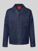 HUGO Regular Fit Hemdjacke mit Brusttasche Modell 'Edelo' in Jeansblau...