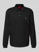 HUGO Poloshirt mit Label-Detail Modell 'Dargenpolo' in Black, Größe L