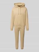 HUGO Sweatanzug mit Label-Print Modell 'DapoDayote' in Beige, Größe L