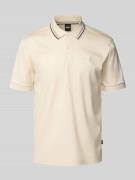 BOSS Slim Fit Poloshirt aus reiner Baumwolle in Offwhite, Größe L