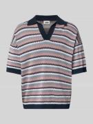 Drykorn Oversized Poloshirt mit V-Ausschnitt Modell 'LAURENZZO' in Ros...