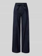 MAC Wide Leg Jeans mit Bindegürtel Modell 'Sienna' in Dunkelblau, Größ...