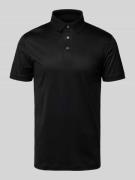 Emporio Armani Regular Fit Poloshirt mit Label-Print in Black, Größe L