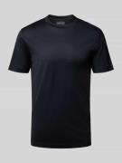 Emporio Armani T-Shirt mit geripptem Rundhalsausschnitt in Marine, Grö...