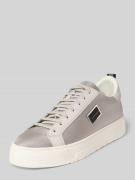Antony Morato Ledersneaker mit Label-Applikation in Hellgrau, Größe 40