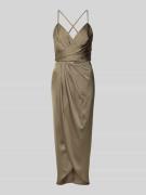 V by Vera Mont Abendkleid in Wickel-Optik in Oliv, Größe 34