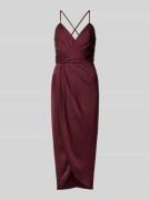 V by Vera Mont Abendkleid in Wickel-Optik in Bordeaux, Größe 42