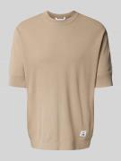 Matinique T-Shirt mit Label-Detail Modell 'trivolt' in Beige, Größe L