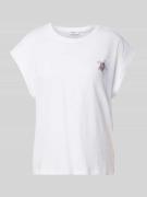 s.Oliver RED LABEL Relaxed Fit T-Shirt aus reiner Baumwolle in Weiss, ...