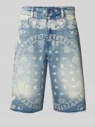 KARL KANI Relaxed Fit Jeanshorts mit Paisley-Dessin Modell 'Paisley' i...