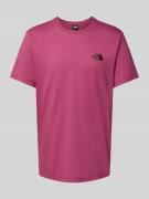 The North Face T-Shirt mit Label-Print in Bordeaux, Größe L
