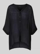 comma Relaxed Fit Bluse mit V-Ausschnitt in Black, Größe L