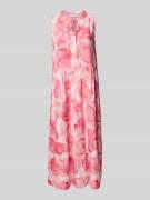 ZABAIONE Midikleid aus Viskose im Stufen-Look in Rosa, Größe L