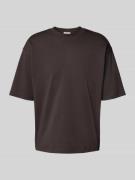 JAKE*S STUDIO MEN T-Shirt mit Rundhalsausschnitt in Dunkelbraun, Größe...