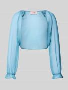 V.M. Cocktailjacke aus Chiffon in verkürzter Passform in Hellblau, Grö...