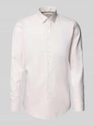 Jake*s Super Slim Fit Business-Hemd mit Kentkragen in Taupe, Größe 37/...