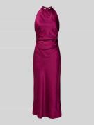 Hey Kyla Cocktailkleid mit rückseitiger Schnürung in Kirsche, Größe 34