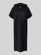 Christian Berg Woman Sweatkleid mit Statement-Print und Kapuze in Blac...