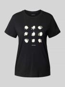 Tom Tailor Regular Fit T-Shirt aus reiner Baumwolle in Black, Größe L