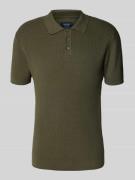 MCNEAL Poloshirt mit kurzer Knopfleiste in Oliv, Größe L