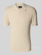 MCNEAL Strickpolo mit kurzer Knopfleiste in Sand, Größe L