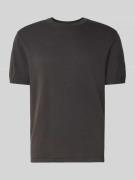 Christian Berg Men T-Shirt mit geripptem Rundhalsausschnitt in Anthraz...