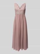 My Mascara Curves Abendkleid mit Spitzenbesatz in Mauve, Größe 46