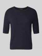 Luisa Cerano Strickshirt aus Viskose-Mix mit Rundhalsausschnitt in Mar...