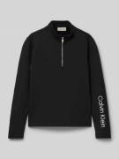 Calvin Klein Jeans Sweatshirt mit Label-Stitching in Black, Größe 140