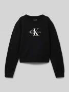 Calvin Klein Jeans Strickpullover mit Label-Stitching in Black, Größe ...
