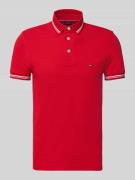 Tommy Hilfiger Regular Fit Poloshirt aus Baumwoll-Mix in Rot, Größe L