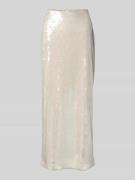 YAS High Waist Maxirock mit Pailletten Modell 'SEQUINA' in Offwhite, G...